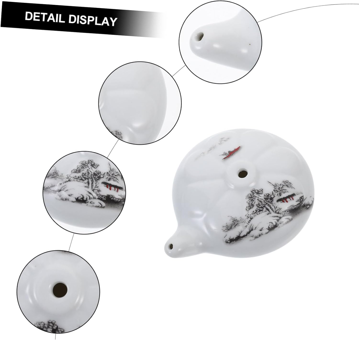 Calligraphy Water Dropper Ceramic Ink Droplet Portable Ink Water Container Creative Chinese Calligraphy Accessory 3.54X2.75X0.78In Sumi Painting Dish