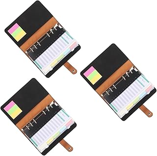 Didiseaon 3 Conjuntos Manual Mini Fichário De Orçamento Fichário Recarregável Fichário Financeiro Fichário Planejador De Orçamento Fichário Envelopes De Dinheiro Fichário Folha Solta