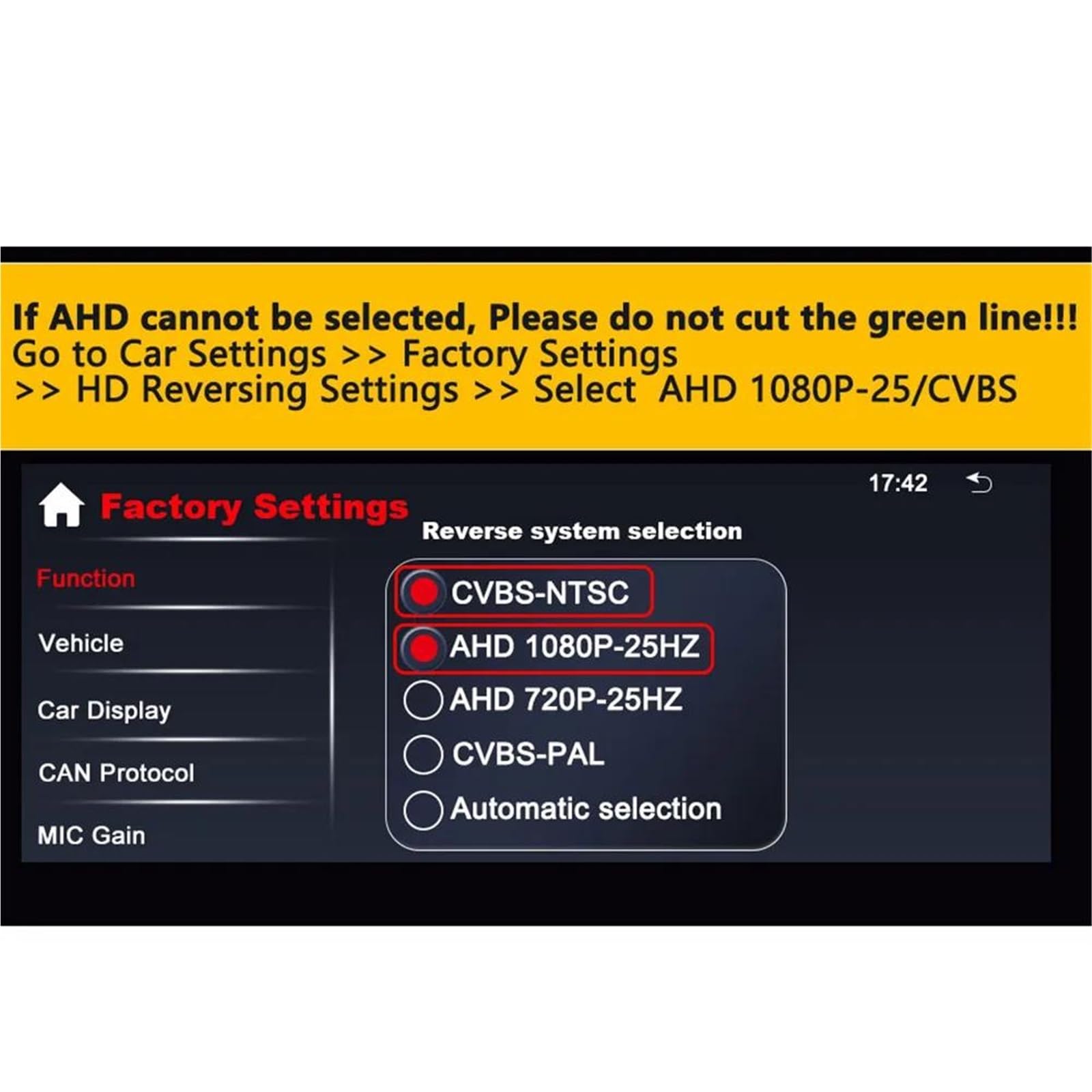 Cámara Marcha Atrás Coche para Golf para Passat B7 B6 para Tiguan para Jetta para MK6 HD Cámara Asa Coche 1080P AHD Vista Trasera Vehículo(HD AHD 1080P)