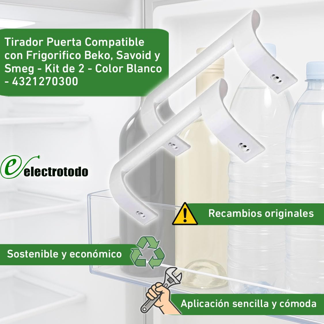Maniglie di ricambio per frigorifero Beko Saivod 4321270500