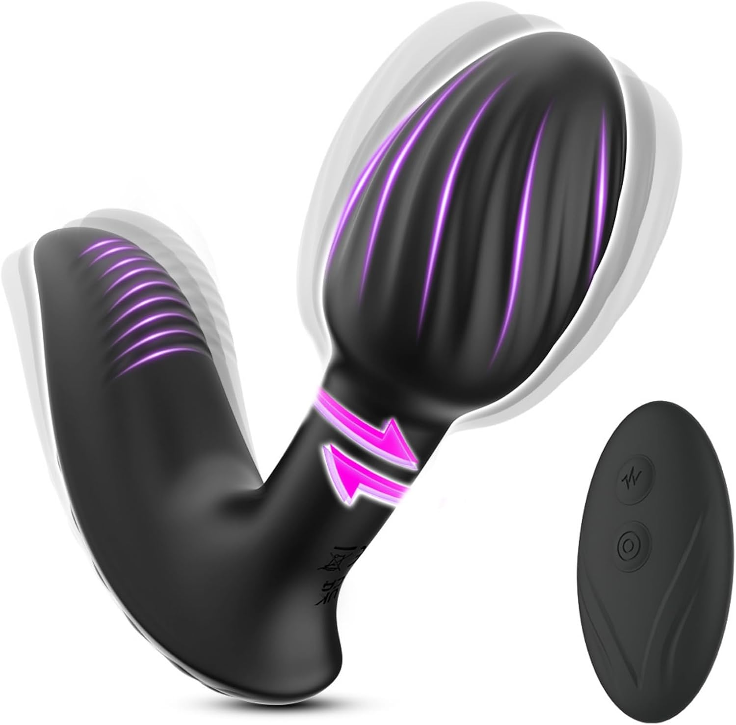 Wearable Anal Butt Plug Vibrator with 9 Swing & Vibration Modes, Swing Prostate Massager Male Silicone Adult Sex Toy