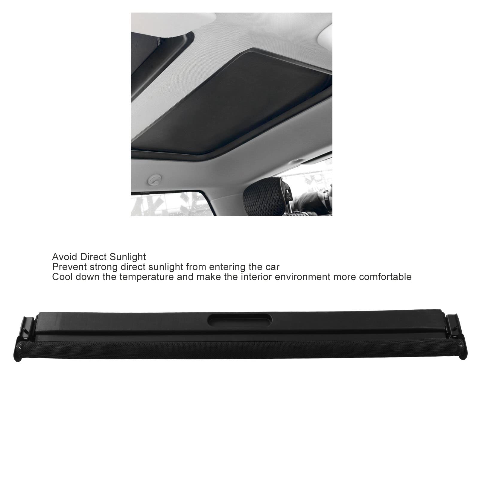 Couverture de Rideau de Toit Ouvrant, Rideau de Toit Ouvrant Arrière 54102755849 Ensemble de Couverture de Pare- Noir pour Cooper R55 R56 2007 à 2016