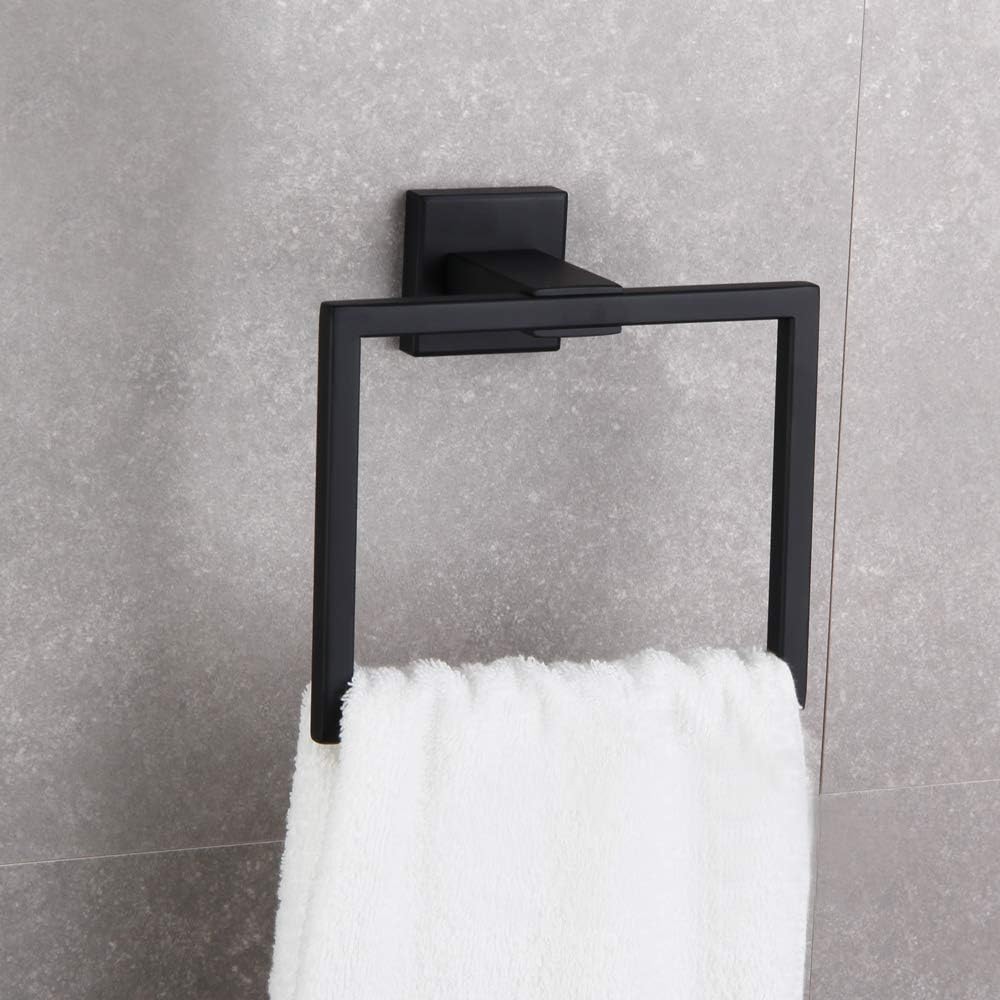 Matte Black Stainless Steel 4-Piece Bathroom Hardware Set