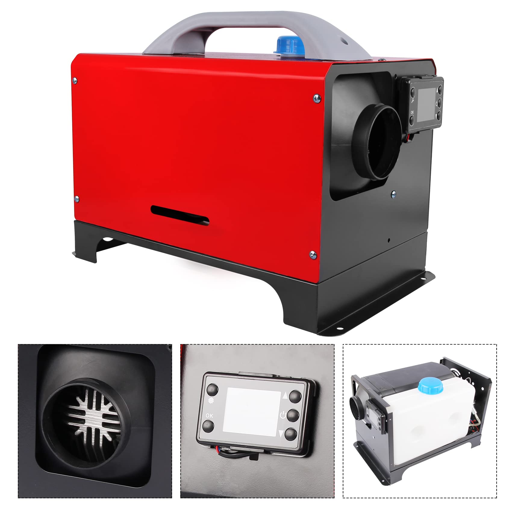 DOCAS Calentador de Aire Diésel 12V 5kW Calefacción Estacionaria Diésel para Coche Barcos Camiones RV Autobús（patrón 3）
