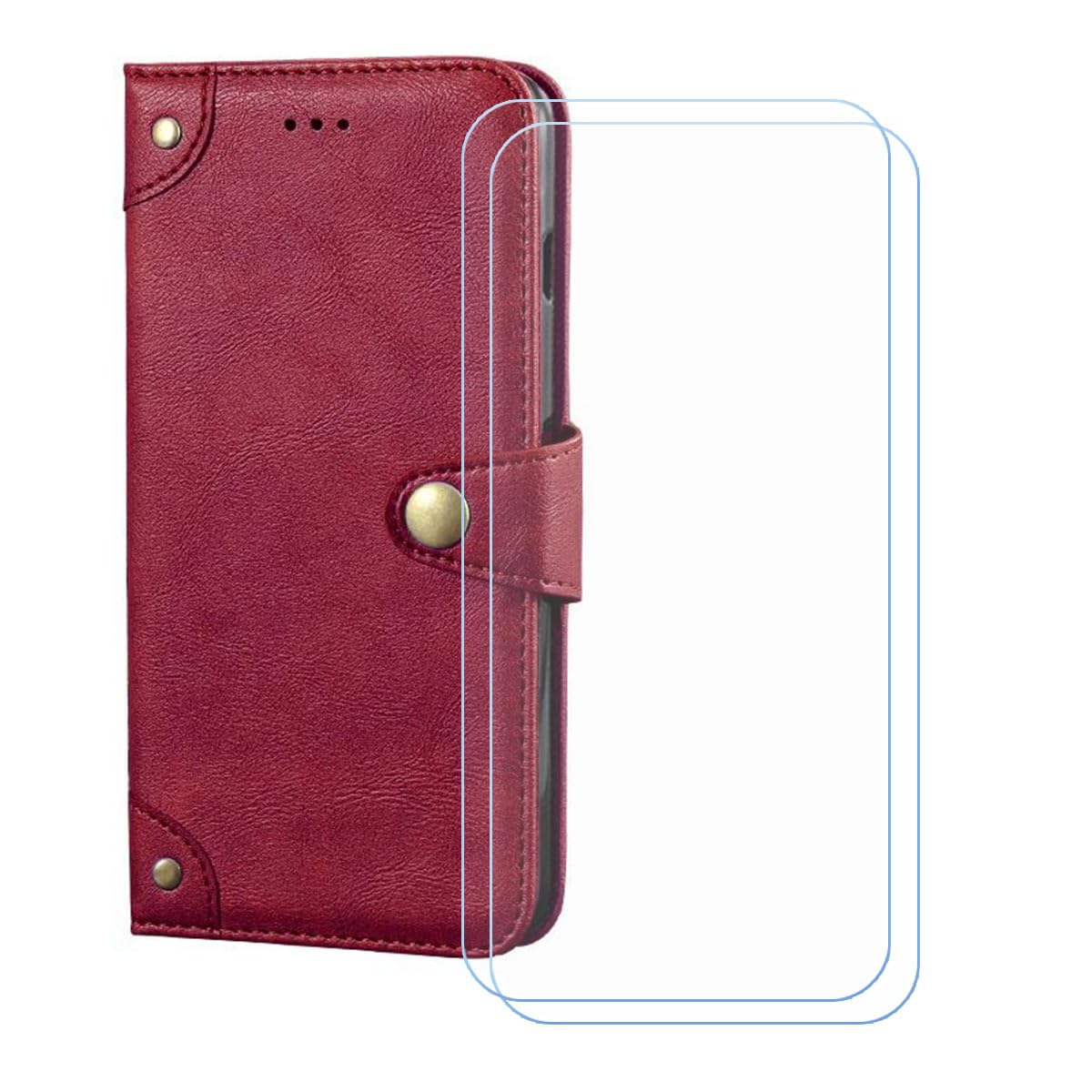 Custodia Portafoglio in Pelle PU Compatibile con Doogee V40 Pro, Cover con Chiusura Magnetica, Tasche per Carte e Funzione Stand (Nero
