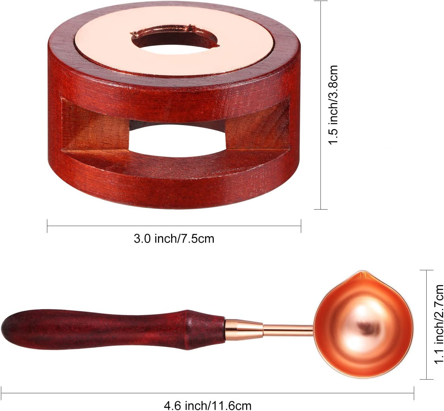 Kit Chauffe-cire Pour Sceaux - Avec Cuillère à Fondre Et Pot - Style Vintage - Pour Invitations, Lettres
