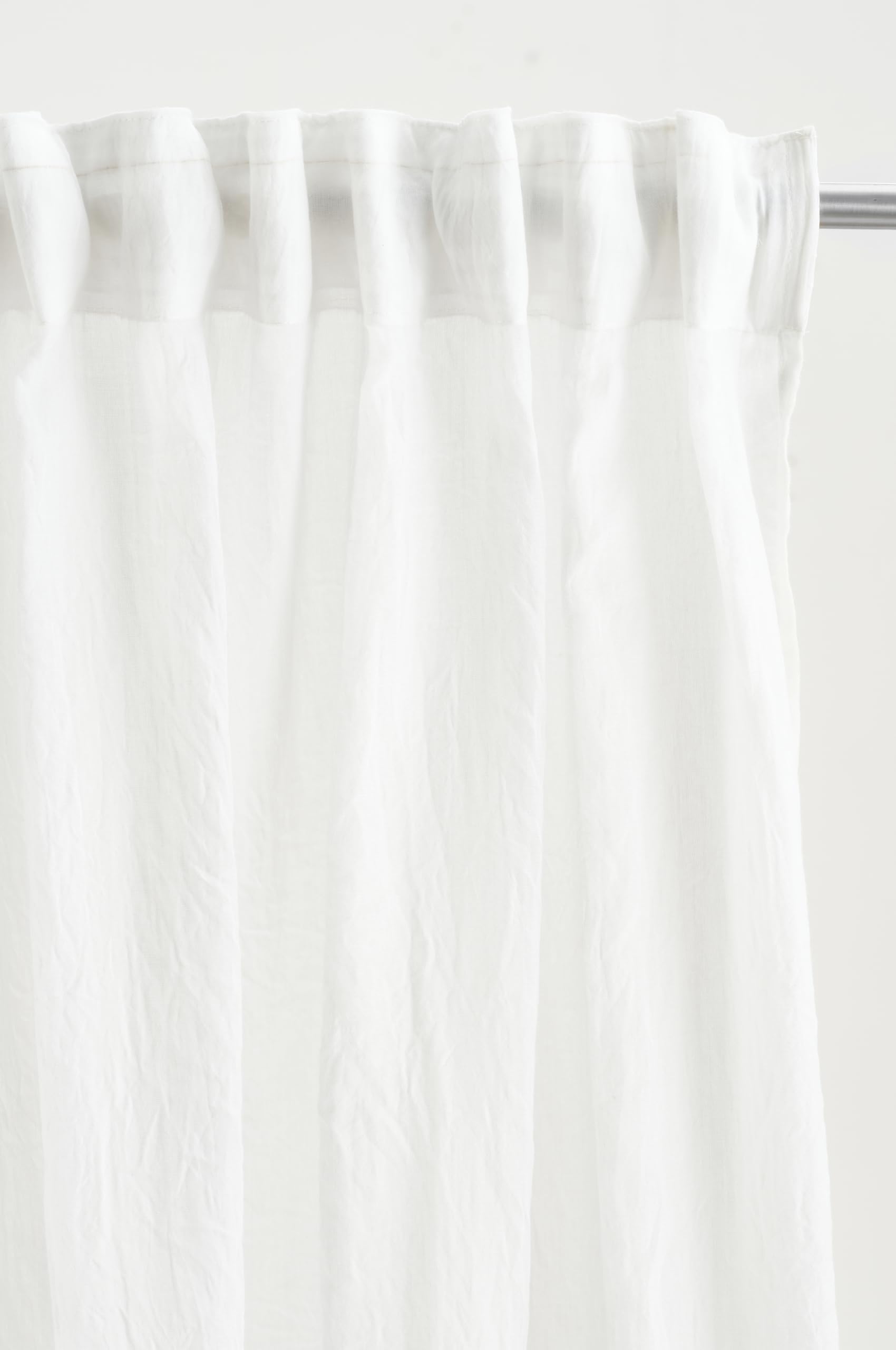 Jotex Set di 2 tende multiuso, in misto policotone, certificazione Oeko-TEX® Standard 100, cotone migliore, bianco, 140 x 300 cm