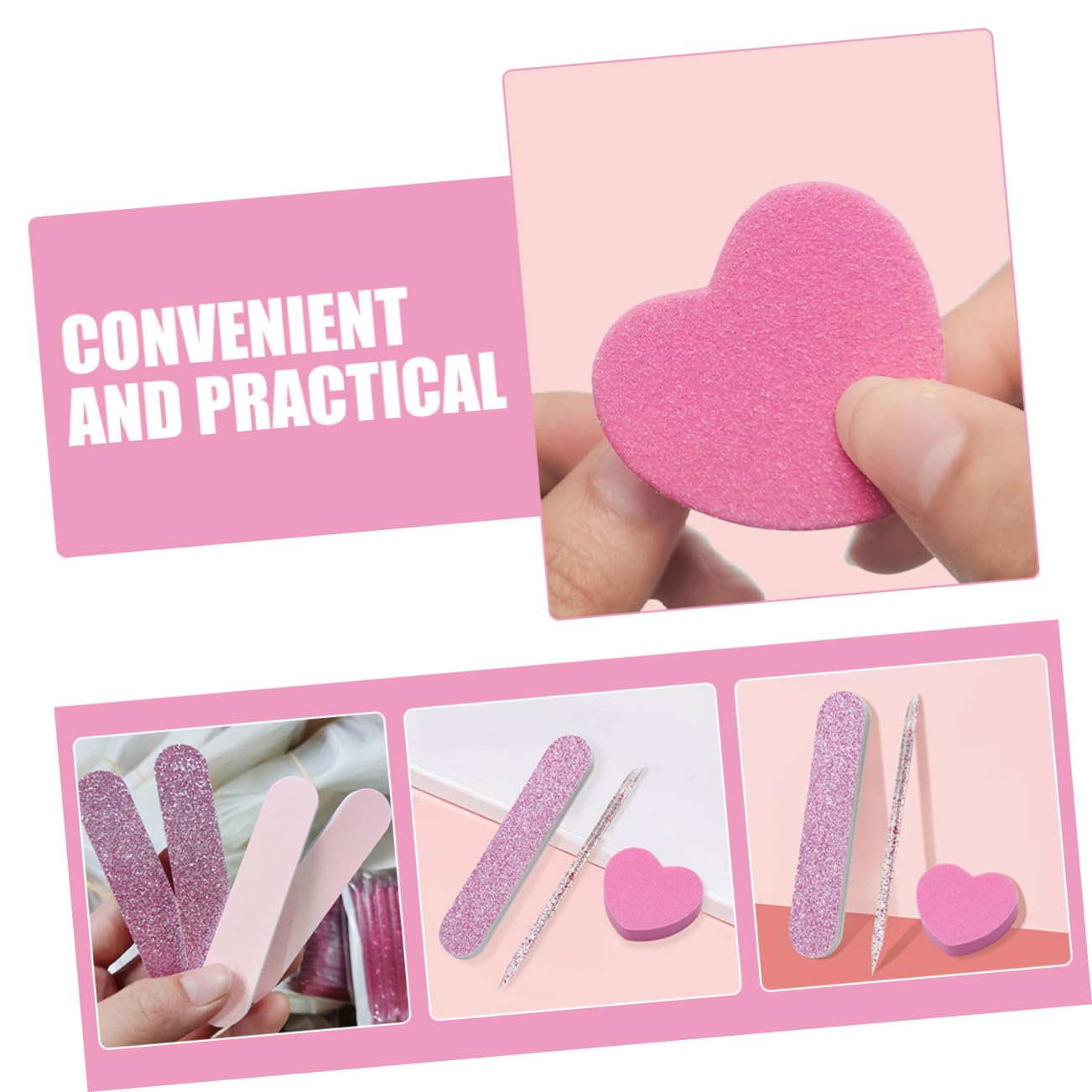 FOMIYES 100sätze Nail Art Tools Mit Nagelsticks Nagelfeilen Polierstreifen Und Buffer Blocks Für Maniküre Und Kreative Designs