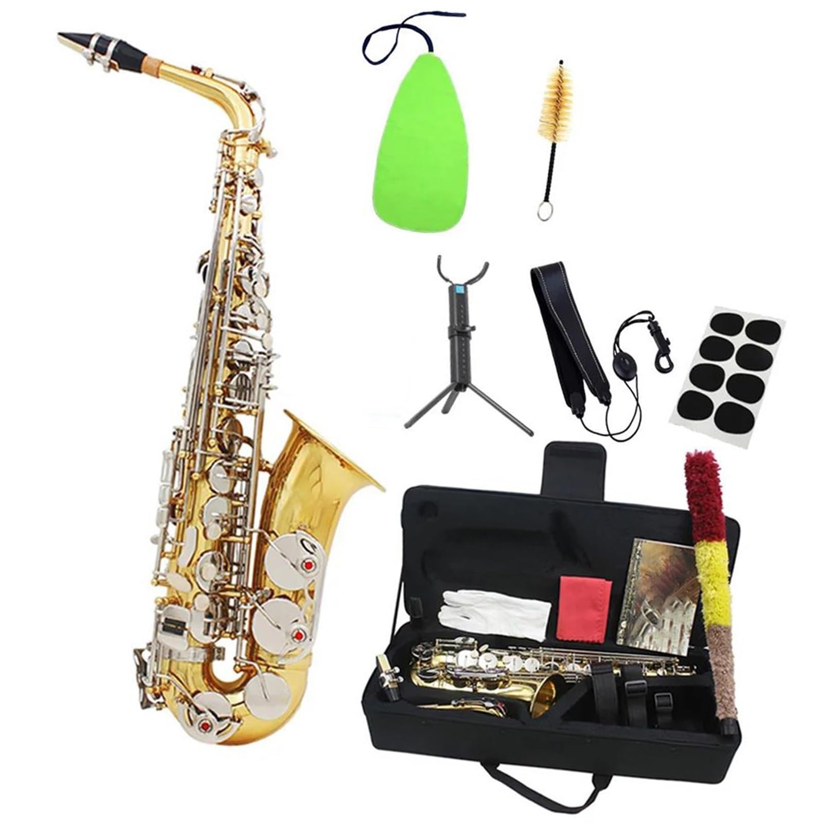 Saksofony dla początkujących Saksofon altowy Eb instrument dęty blaszany profesjonalny instrument muzyczny