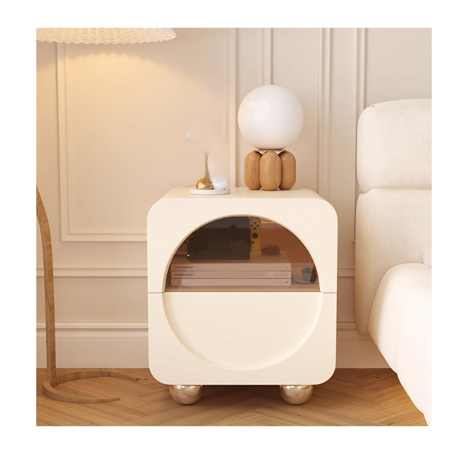 Table de chevet beige moderne pour sublimer l'ambiance de votre chambre