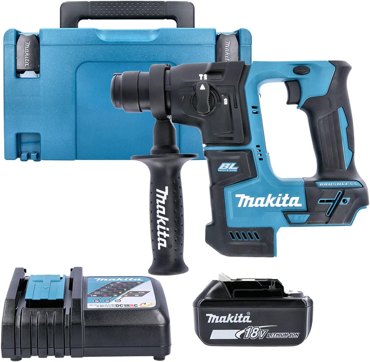 Makita Akku Bohrhammer 18v Mit Koffer Makita DHR171Z LXT 18 V SDS + Bohrhammer mit 1 x 3 Ah Akku, Ladegerät