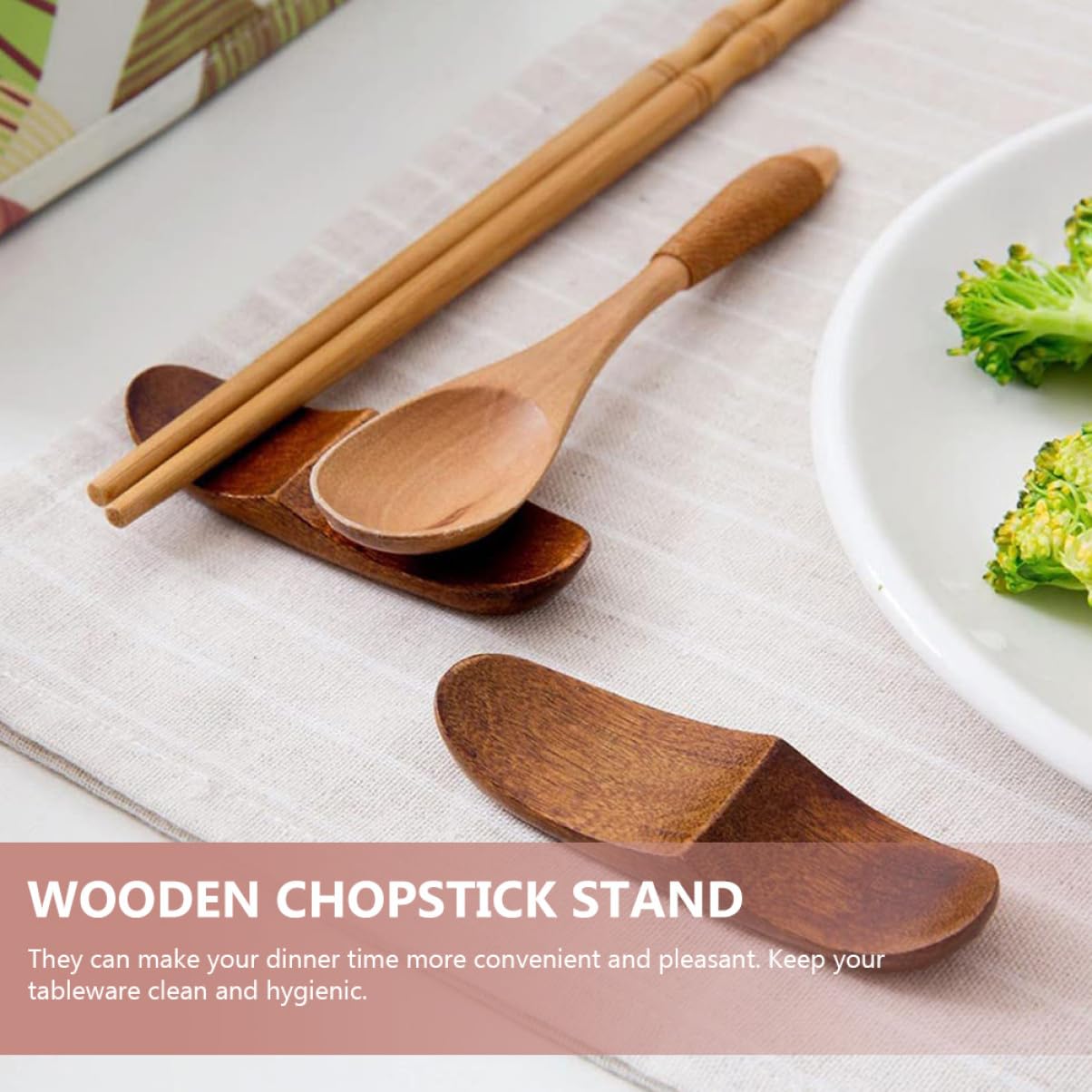 Alipis 30piezas Soporte para Palillos De Madera Descanso De Cuchara y Tenedor Estilo Japonés Accesorio para Mesa De Comedor Decoración De Mesa