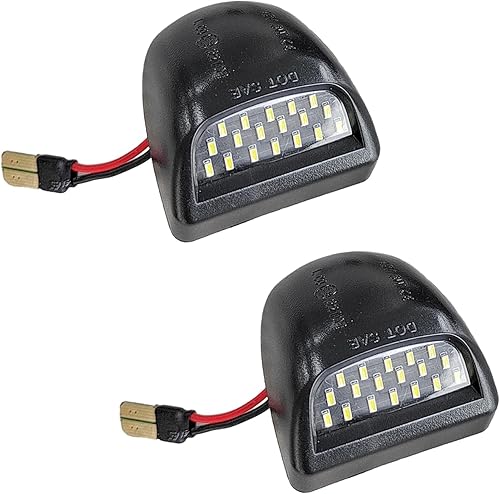 Augeny 2 lámparas LED completas para placa de matrícula, 6000 K, luz blanca de repuesto para placa de automóvil, compatible con Escalade Avalanche