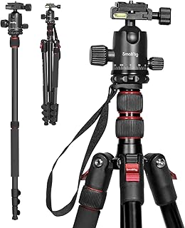 SMALLRIG 78" Camera Tripod, Aluminum Tripod & Monopod with 360°Ball Head and Quick Release Plate for Arca-type, 18.5" - 78" Adjustable Height Travel Tripod for Camera, Phone, Payload 33lb - 3474C