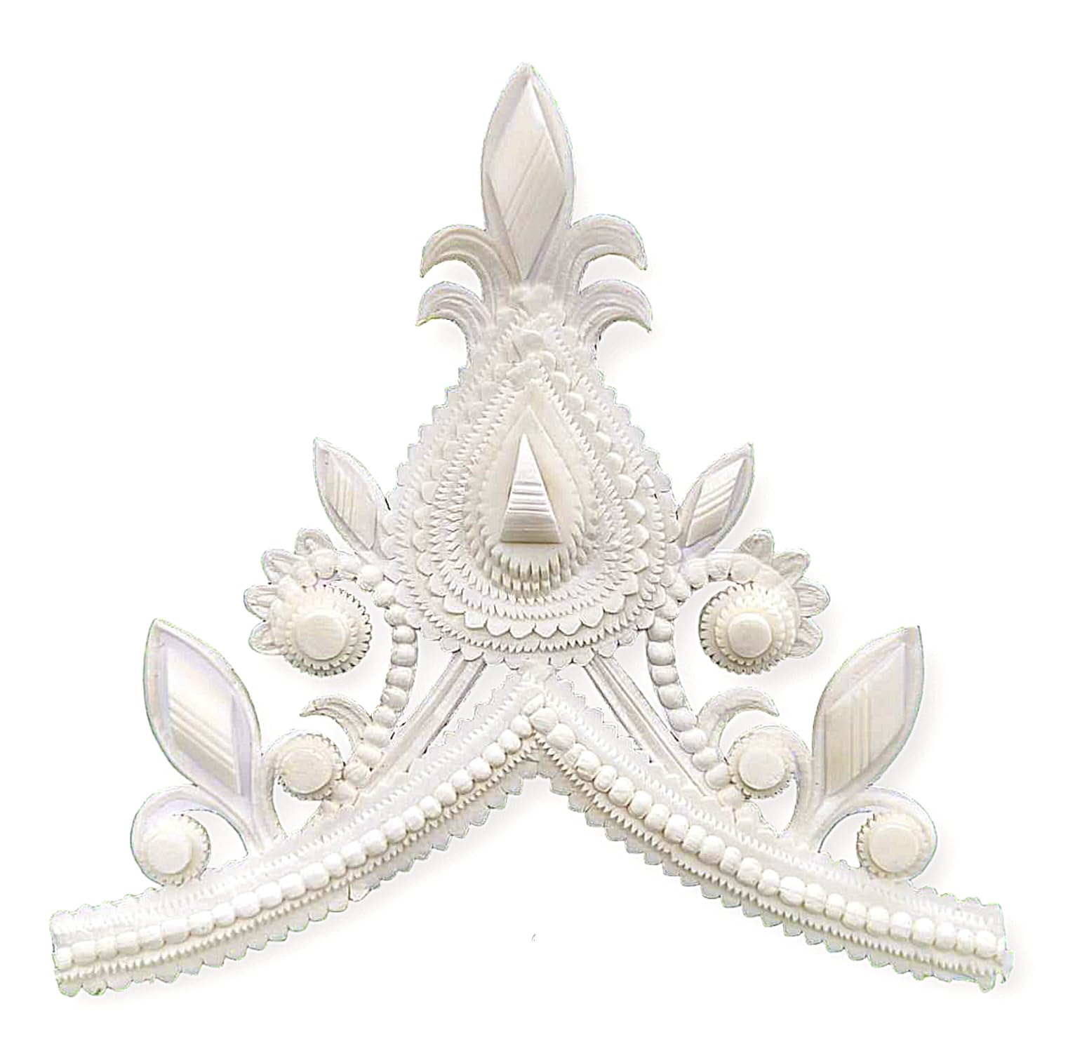 BengCraft Shola Bridal Crown for Bengali Bride, White Wedding Mukut for Bride, Traditional Sola Biyer Hair Accessories for Women (B09BZX2921) Amazon Price History, Amazon Price Tracker