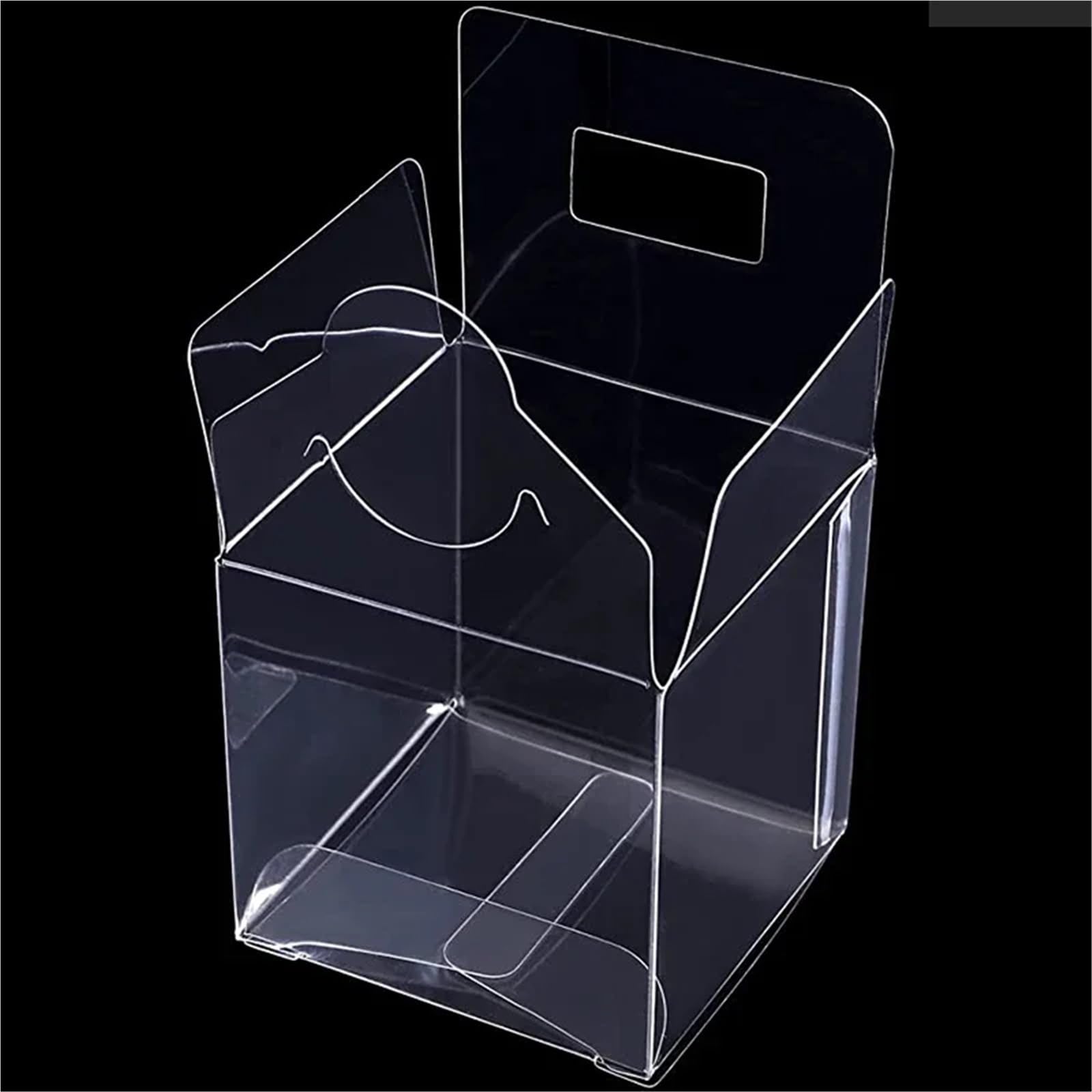 20/50 scatole quadrate trasparenti in plastica per imballaggi regalo, caramelle, scatole regalo di nozze (10 x 10 x 10 cm, 20 pezzi)