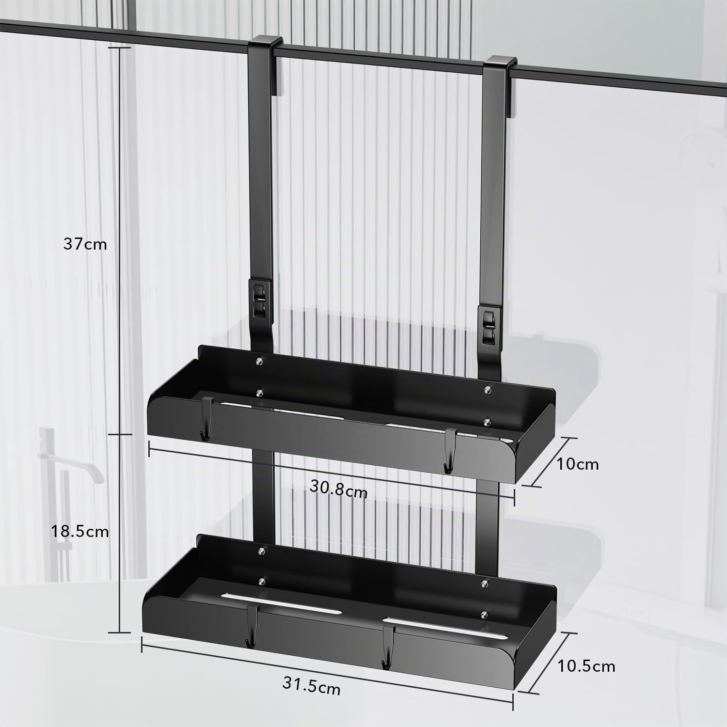 pickpiff Etagere Douche à Suspendre 55,5cm Rangement Étagère Douche A Suspendre Porte