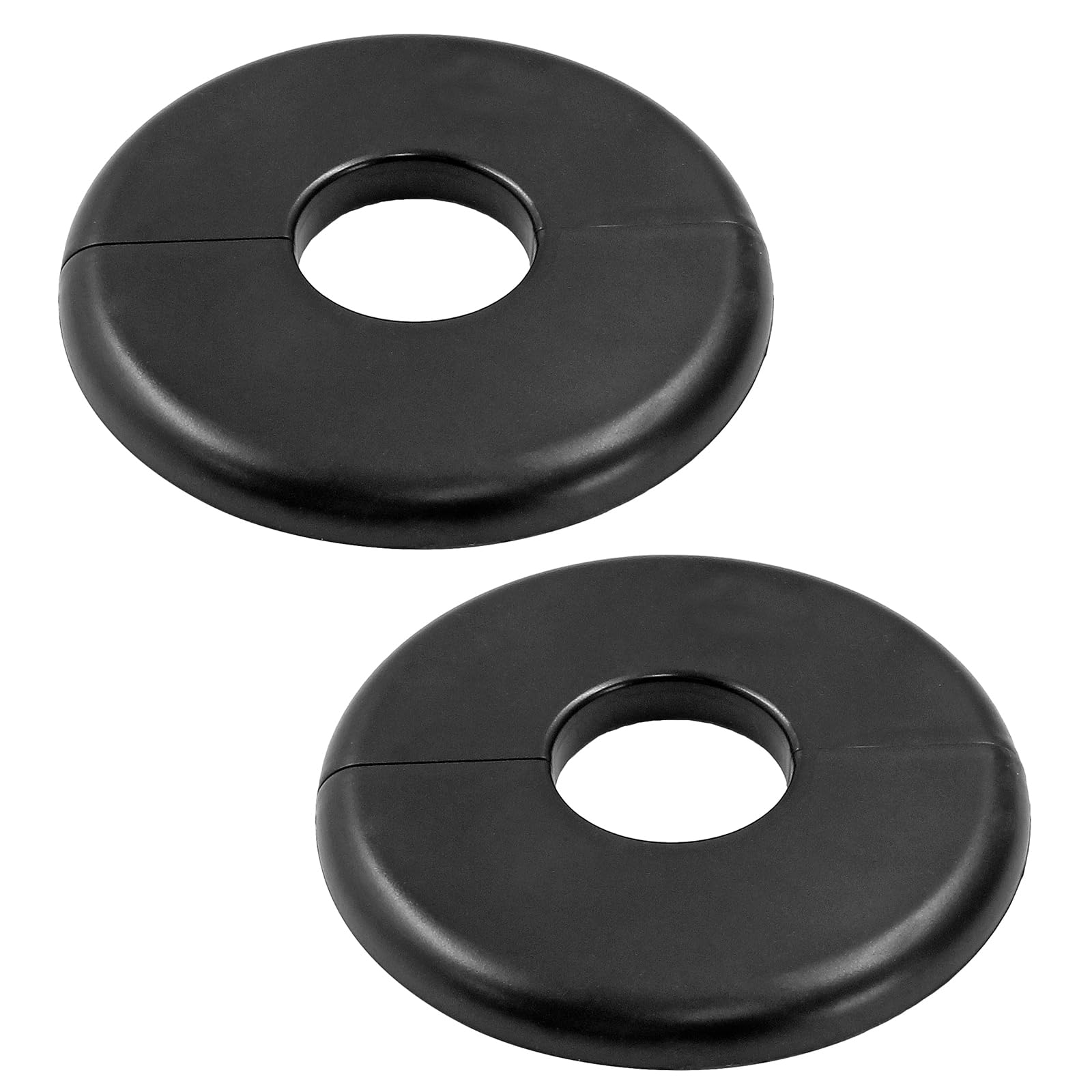 Waziaqoc 2 Pieces Wall Gap Flange ABS Round Self Adhesive Rosette Buckles for 26.5mm Diameter Pipe (Black)-image-41