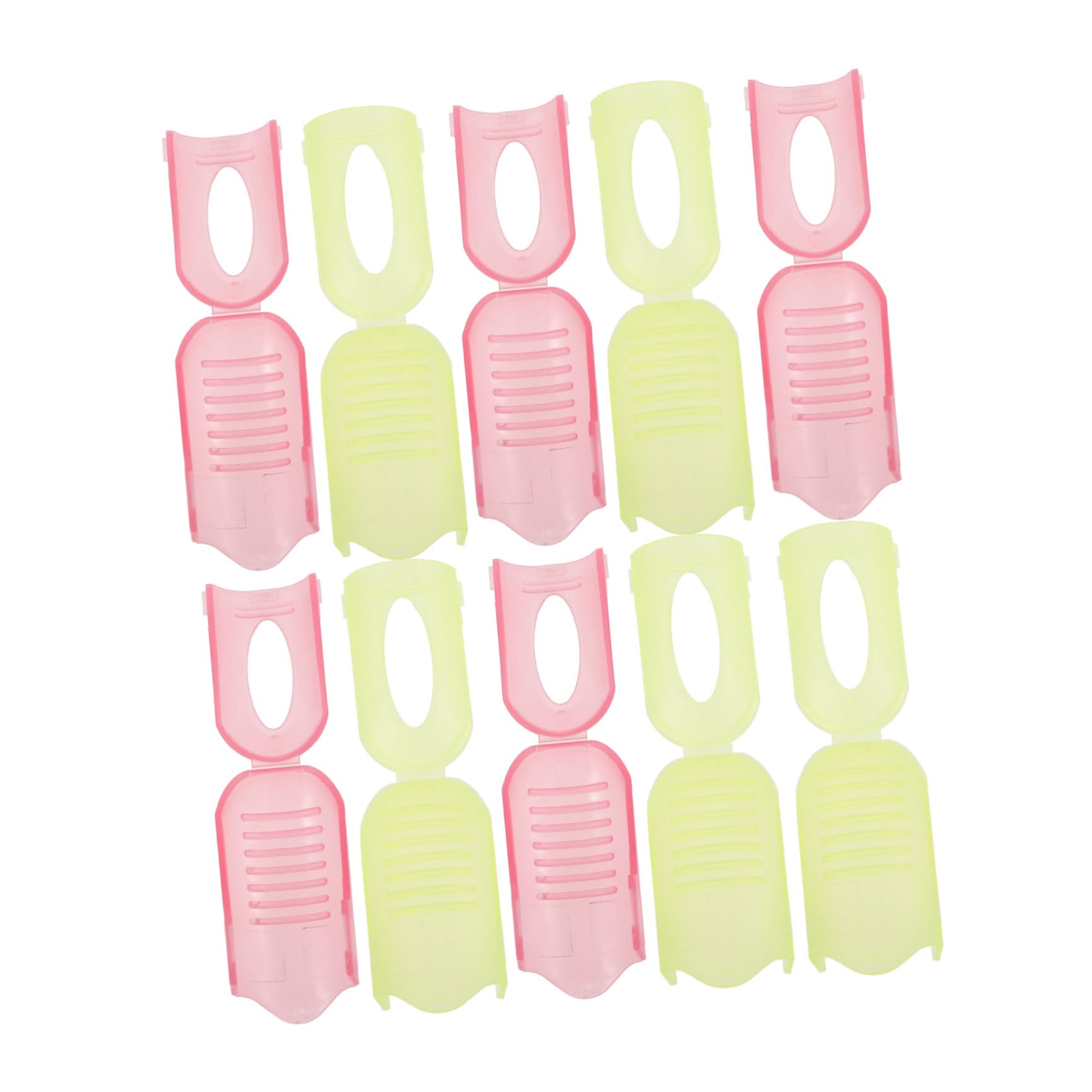 Beatifufu 10pcs Gel Polish Remover Wrap Tool Acrylic Nail Remover Clips Plastic Clip for Nails Easy to Use Finger