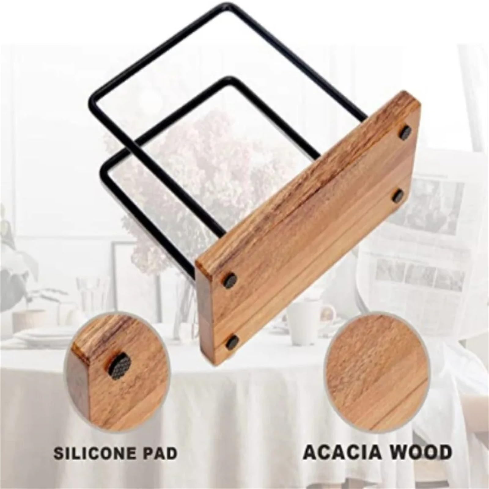Servilletero de madera Original for decoración habitación, dispensador servilletas artesanal, servilletero pie, 2 uds Para Cocina