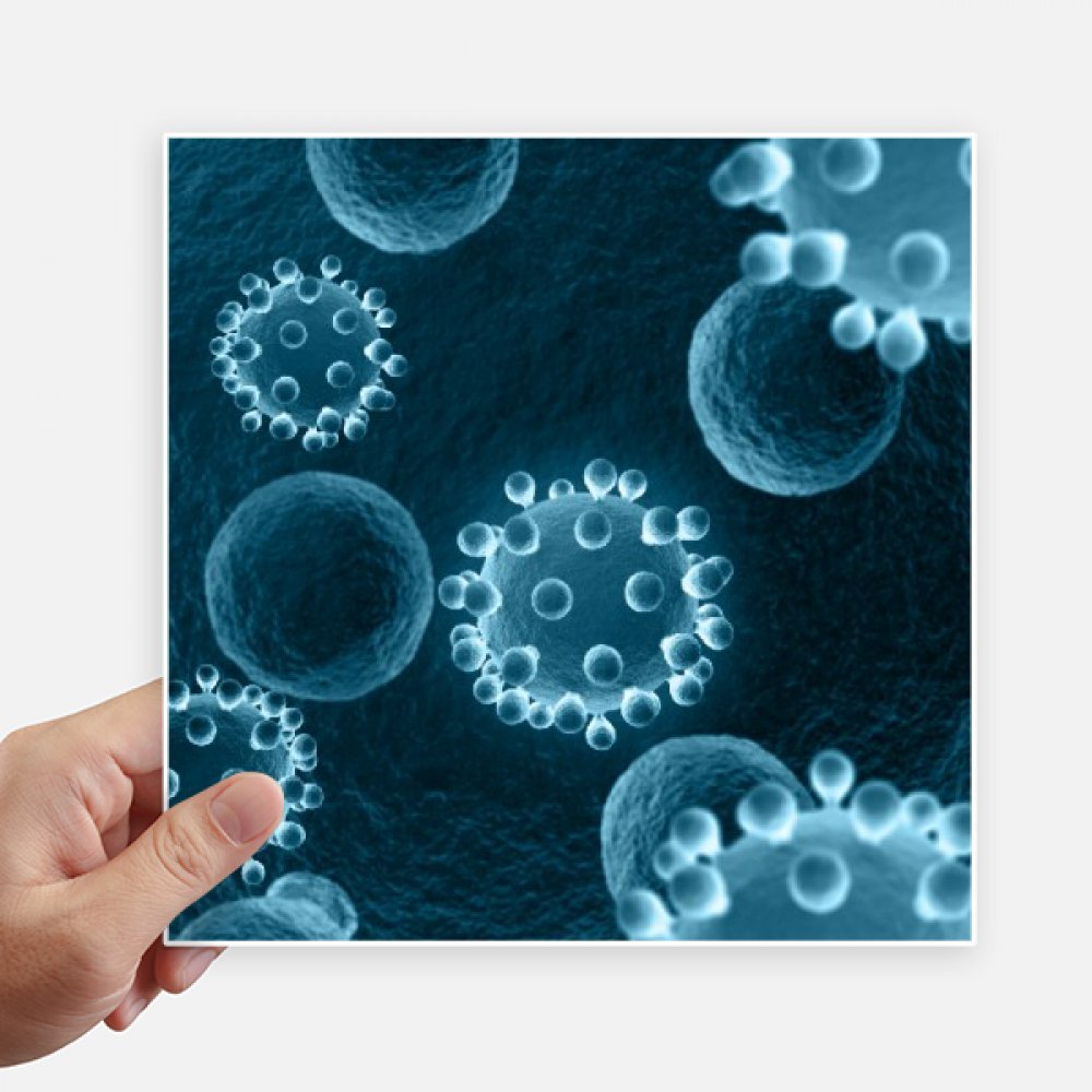 Patrón de células para maletas y portátiles pegatinas de vinilo azul ciencia 20 cm