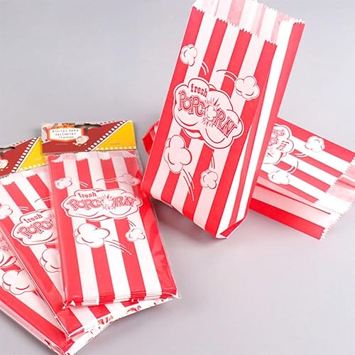Miniatura 4 de 100pcs Popcorn Bags 1 Oz, Grease Resistant Popcorn Bags, Disposable Paper Popcorn Container for Christmas Thanksgiving Movie Theme Party Carnivals