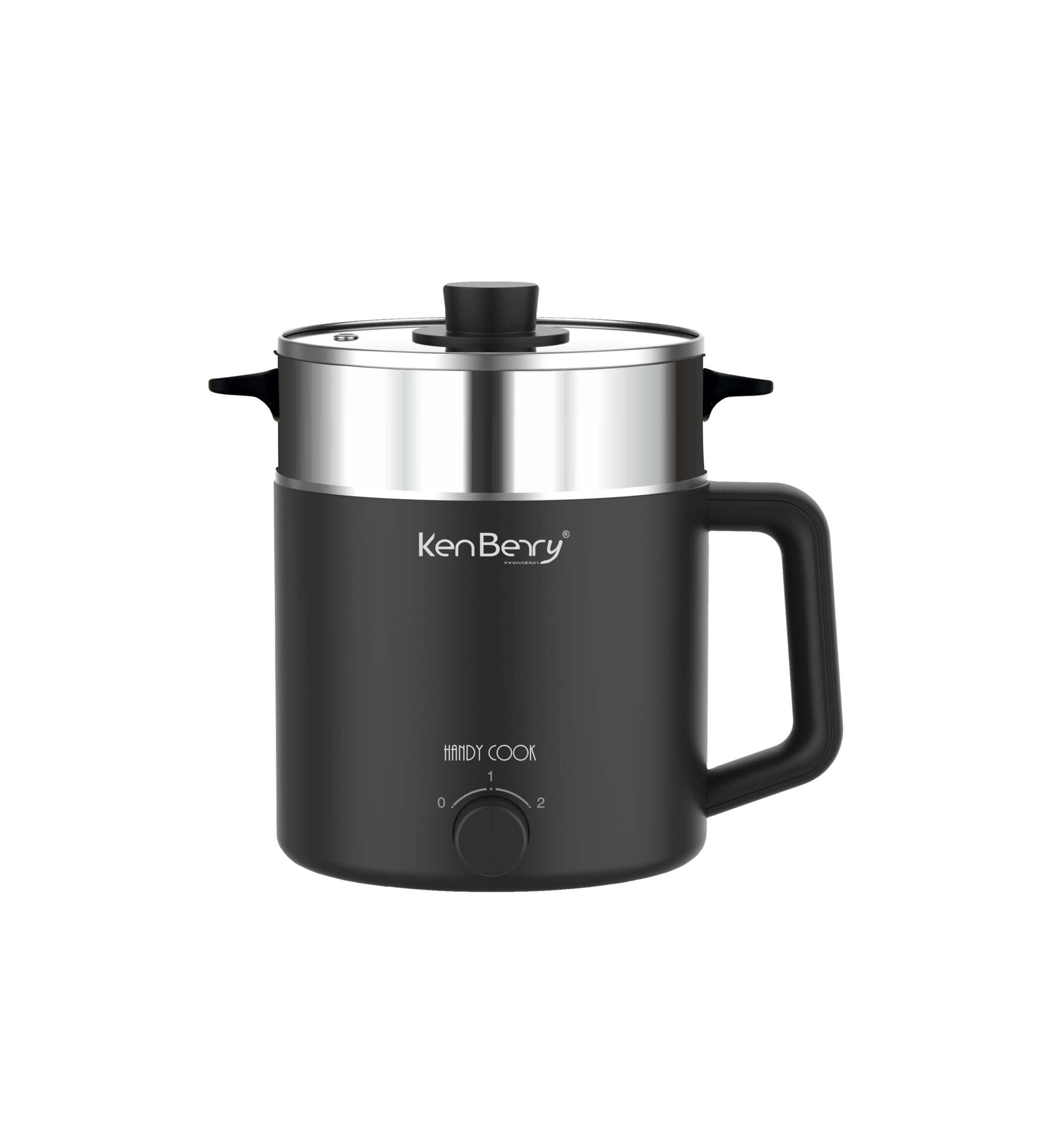 KenBerry Handy Cook Multipurpose Stainless Steel Electric Kettle With Steaming Bowl | Multi Cooker | Travel Kettle | Make Infant Food, Instant Food, Tea (1.65 Liter | Steel/Black)-image-16