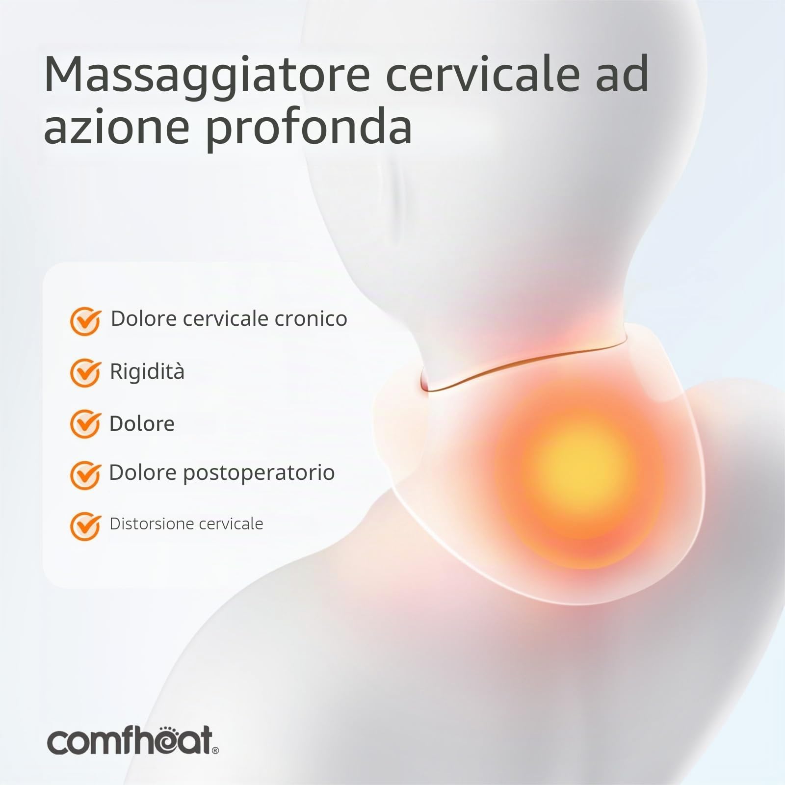 Cuscino riscaldante per il collo USB con avvolgimento termico regolabile per dolori al collo