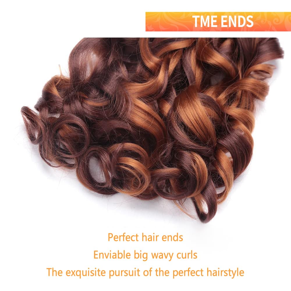 8 Packs Curly Pre Stretched Braiding Hair for Black Women Crochet Braids with Curly Ends for Black Women (12 Inch, 33/30#) - Image 3