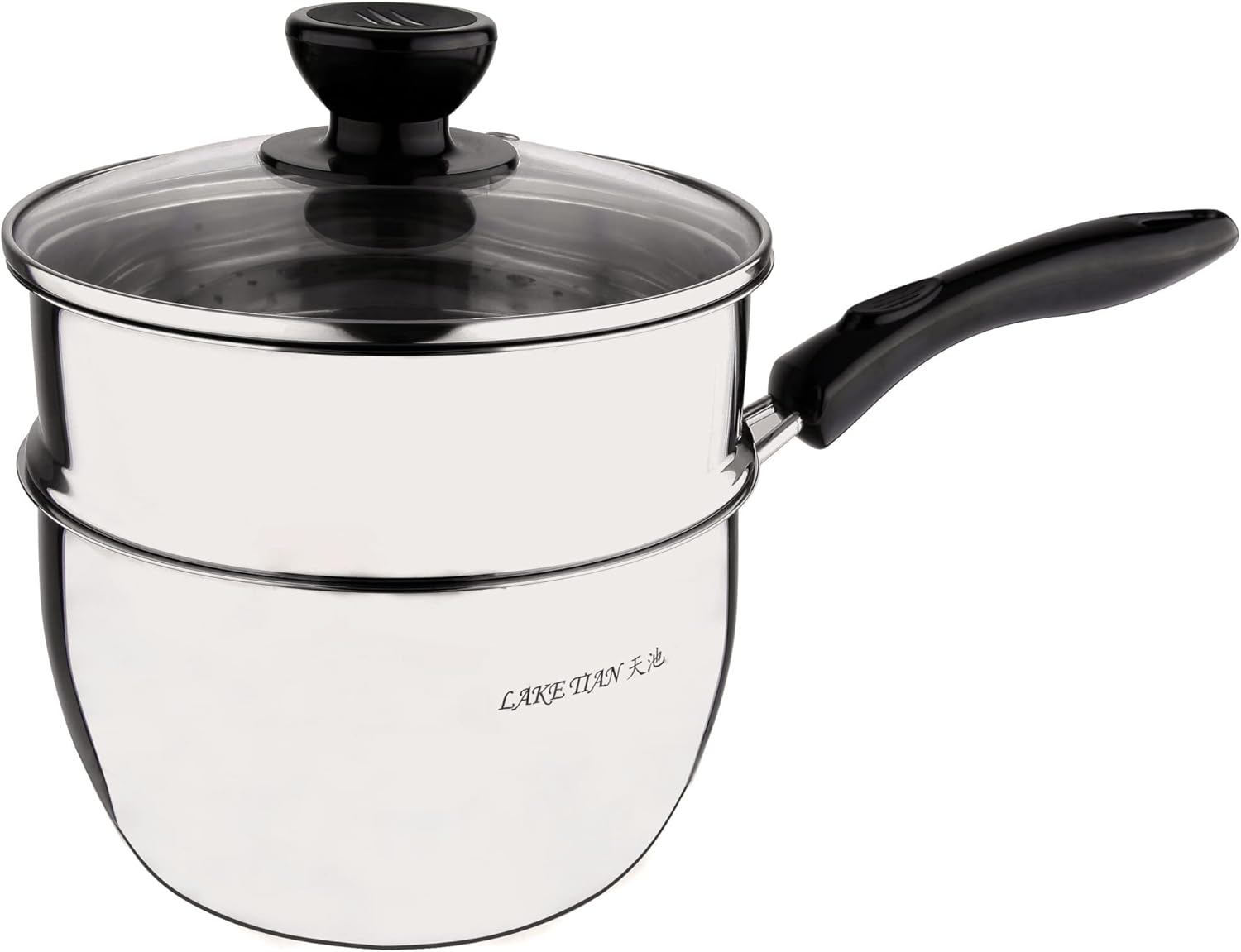 2 Tier Stainless Steel Universal Steamer with Lid