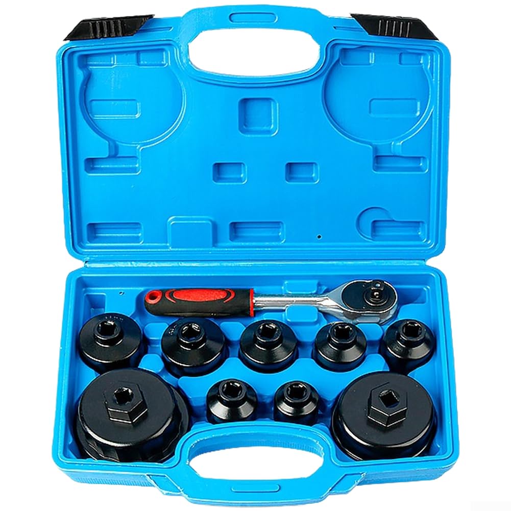 Juego de llaves de filtro de aceite estilo tapa 10 piezas, enchufe de filtro de aceite para Toyota para Lexus para BMW, herramienta de extracción de filtro de aceite