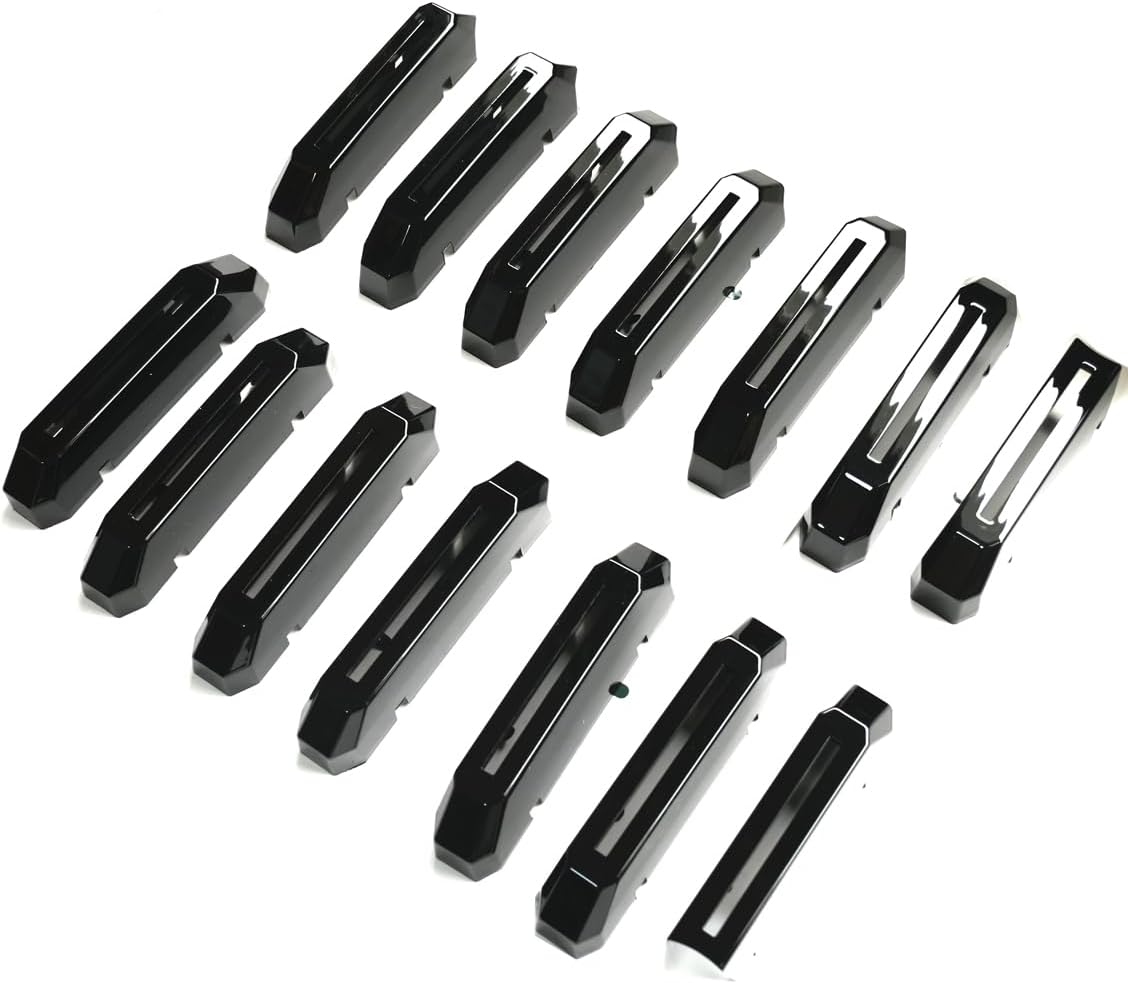 14Pcs Grille Trim Covers Embelms Truck Main Insert Trim 3D Badge Sticker Replacement for 2021-2023 F-150 XL/X (Chrome)