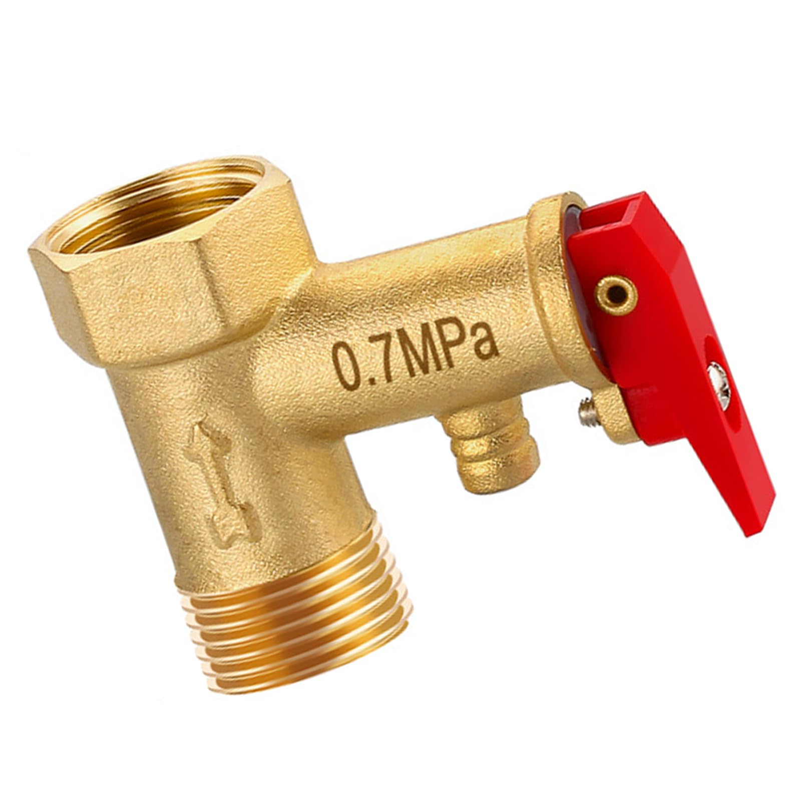 Rgybao Men's 0.7Mpa Water Heater Pressure Gate Electric Water Boiler Valves 1 / 2Inch Brass Pressure Reducing Relief Valves Electric Heater