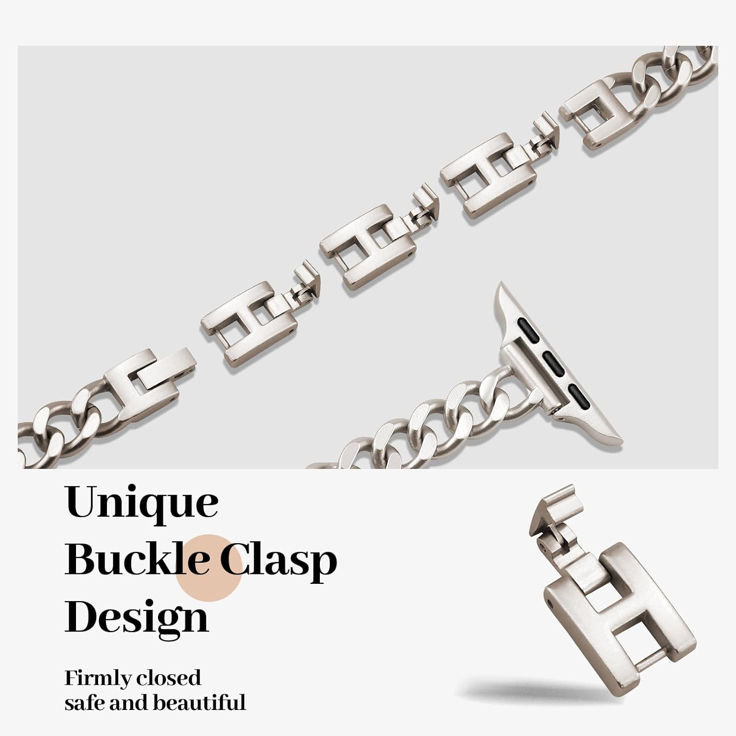 Slim Starlight Band for Women Feminine Elegant Compatible with Apple Watch 38/40/41/42mm (S10/11) Adjustable Metal Strap Dressy Chain Bracelet for iWatch Series 11/10/9/8/7/6/5/4/SE/3/2/1 - Image 5