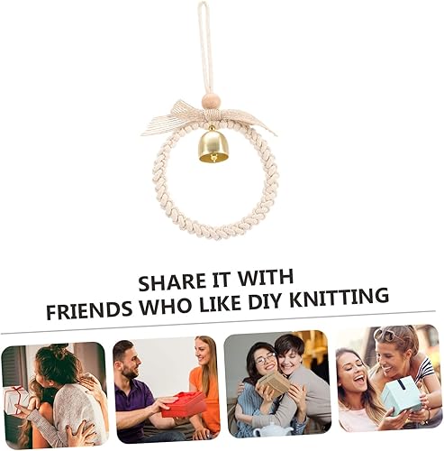 Miniatura 9 de LIFKOME Campanas decorativas colgante de casa decoración del hogar colgante de pared de la habitación adorno adorno tejido campana de latón campana