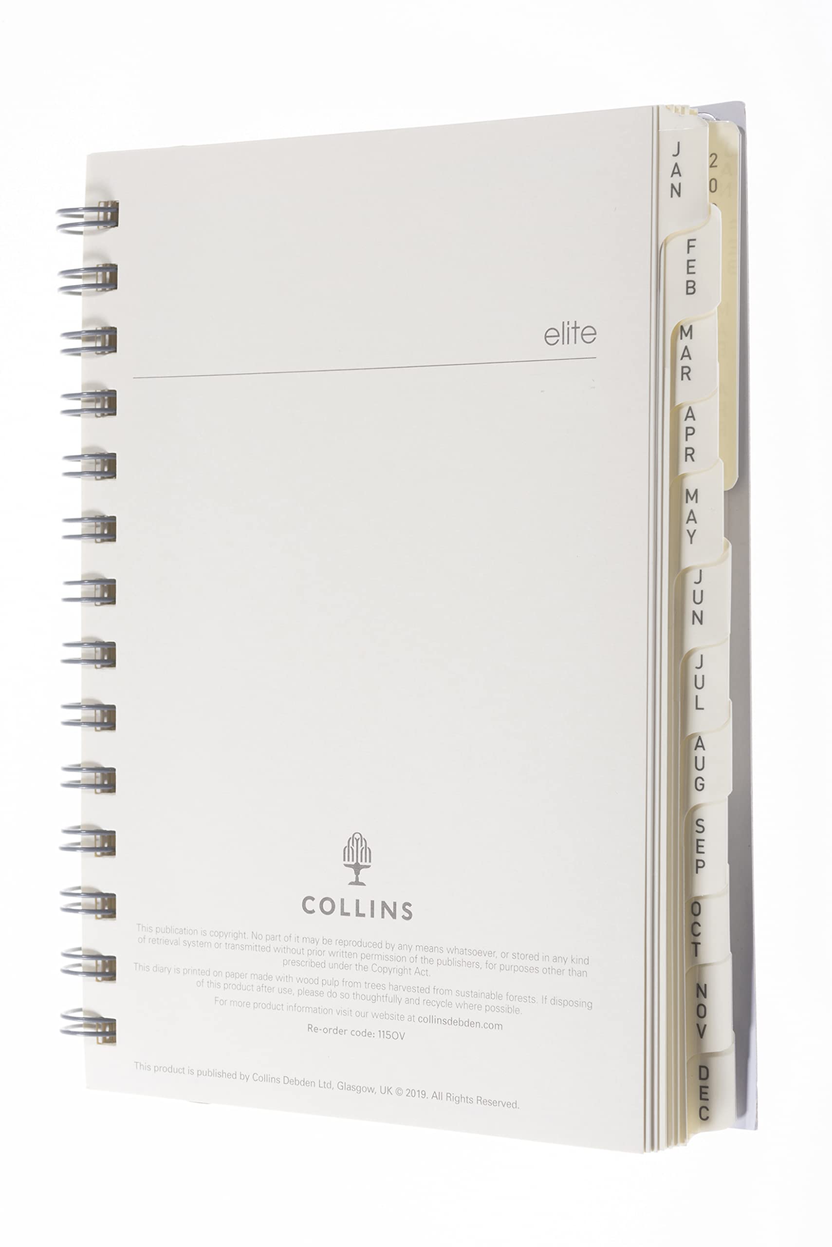 Collins Debden Elite 2024 Diary Compact Week to View Planner - Diary Refill - Business Planner and Organiser - January to December 2024 Diary - Weekly - 1150R-24, White