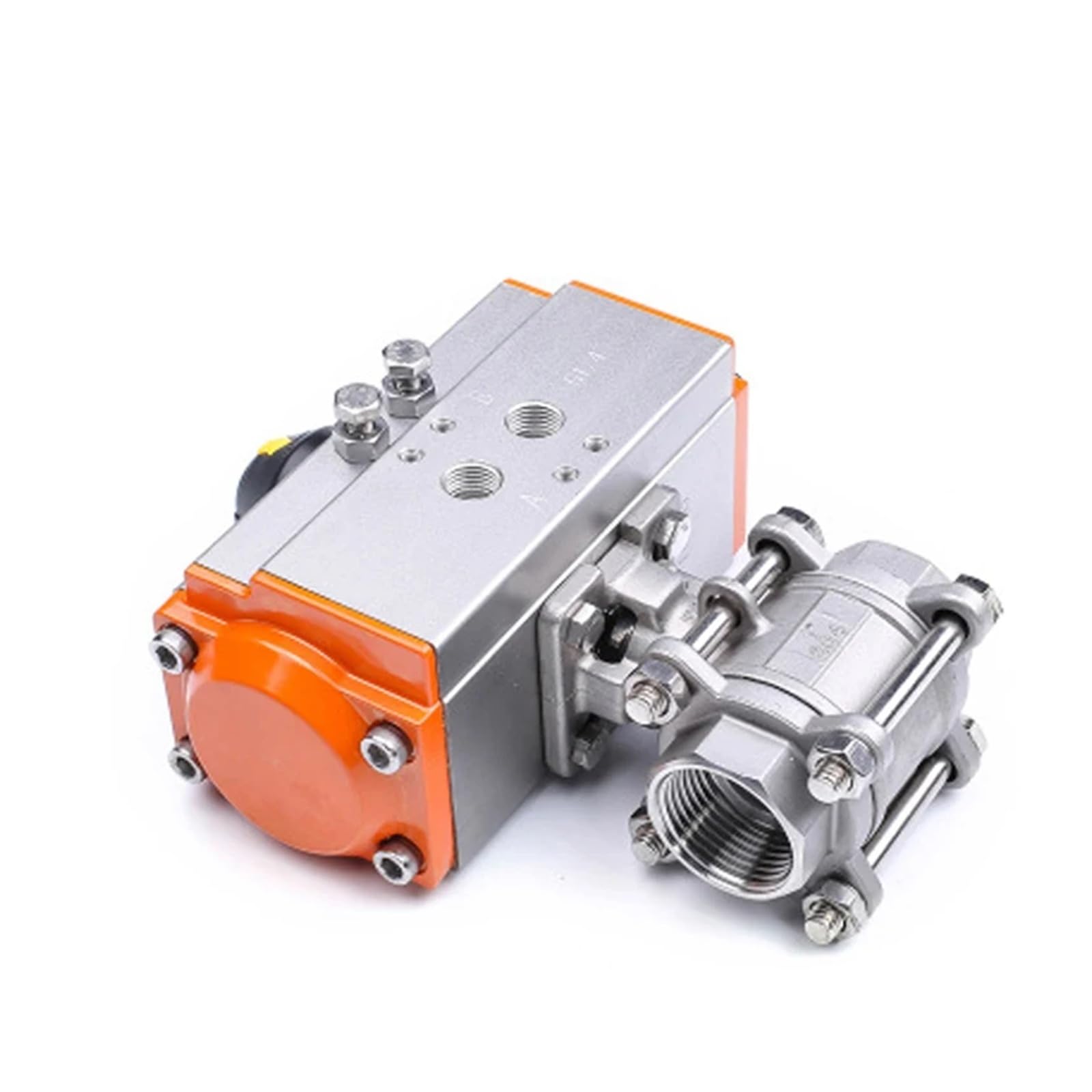TPKMVGAP 3/8" Three Piece High Platform Pneumatic Ball Valve 304 Stainless steel Q611F-16P(Single)