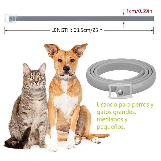 Foto 6 de 6 de DEWEL Collar Antiparasitario Perros 63,5 cm Beige, Duración 8 Meses