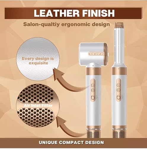 Miniatura 5 de Cepillo secador de pelo de aire caliente 7 en 1 secador de cepillo de aire caliente y voluminizador secador de pelo izquierdo y derecho barril de