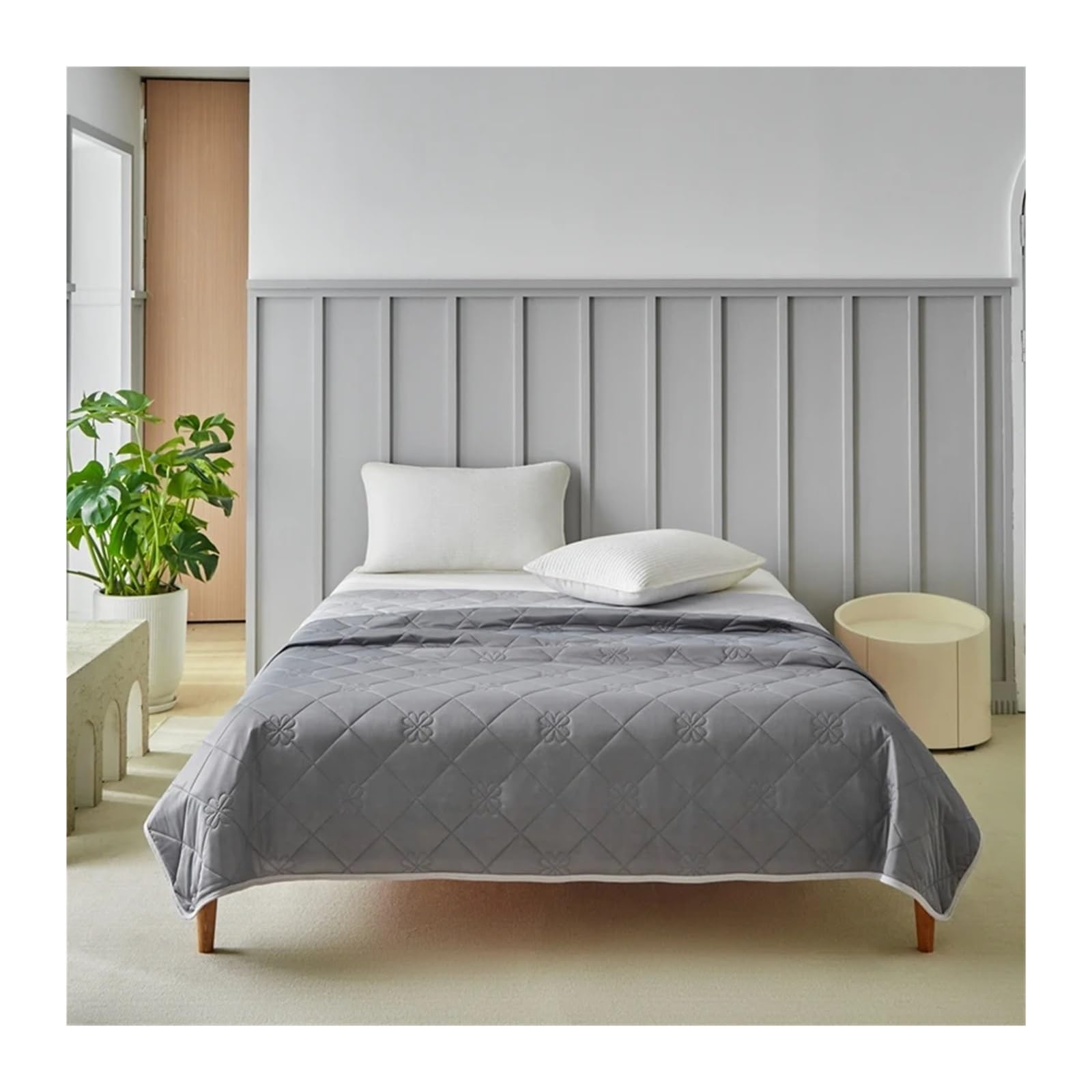 EBzvblxm Cooling Blanket for Summer, Cooling Summer Quilt AB Side Air Condition Comforter Multicolor Multiple Sizes Bedding(Grey,100x150cm 1pc)