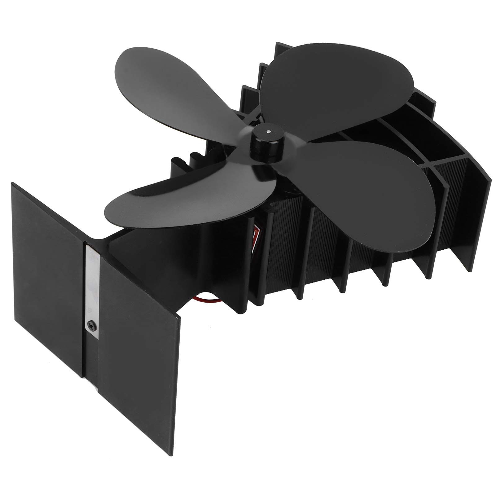 Qcwwy Wärmebetriebener Ofenventilator, Kaminventilator 4 Flügel for Holzofen Kamin