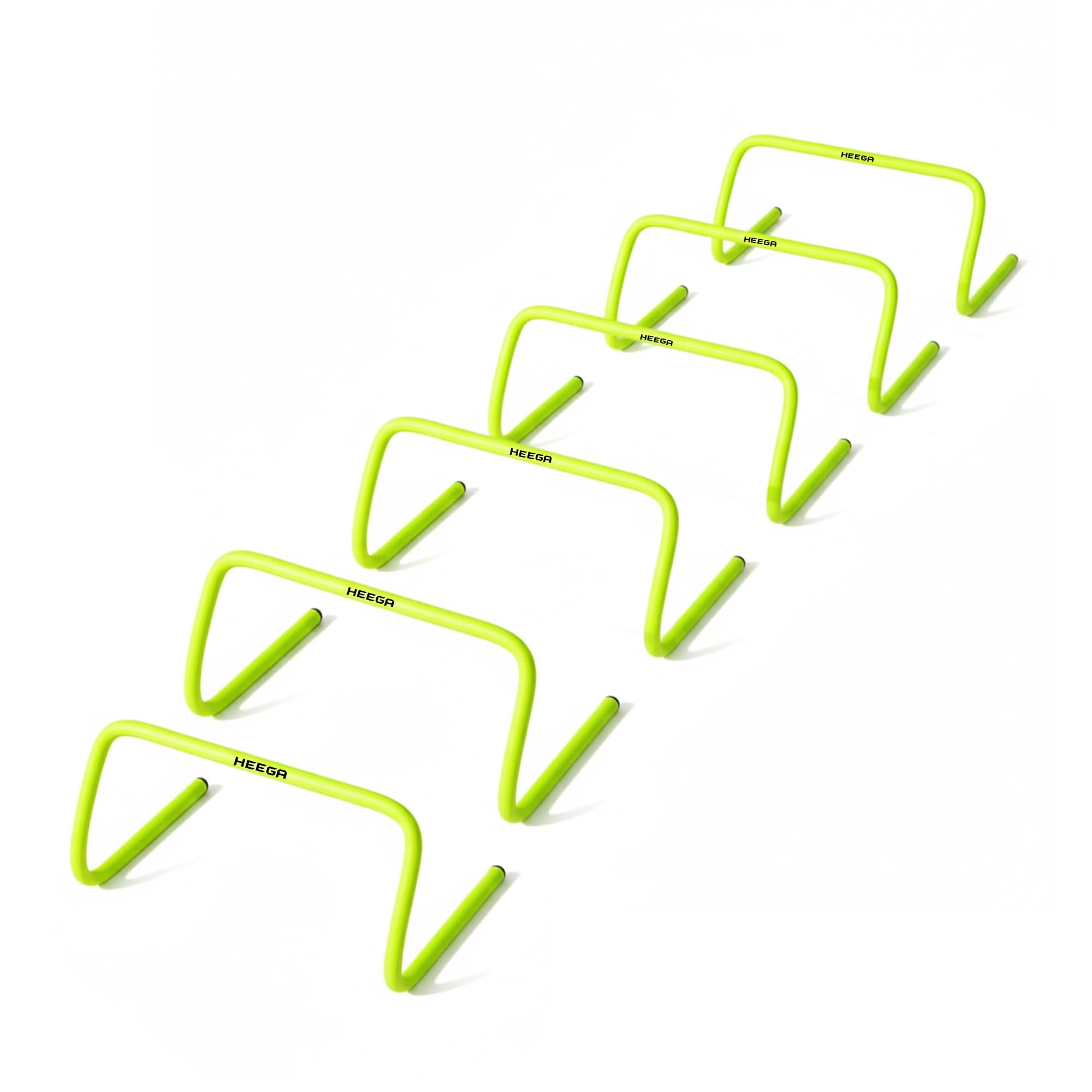 Heega Agility Training Hurdle Set of 3 & 6, Fluorescent Green, 6 Inch, for Track and Fields (Pack of 6)-image-17