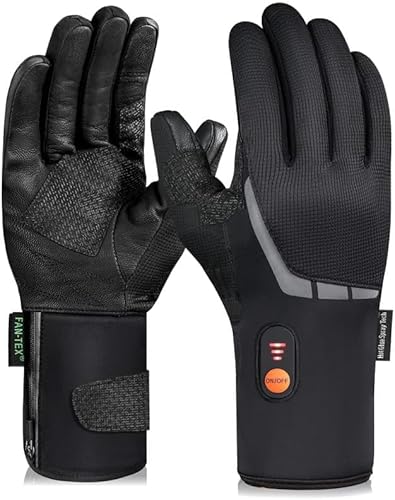 Luckcolor Heated Gloves for Men Women Rechargeable Waterproof, Winter Warm