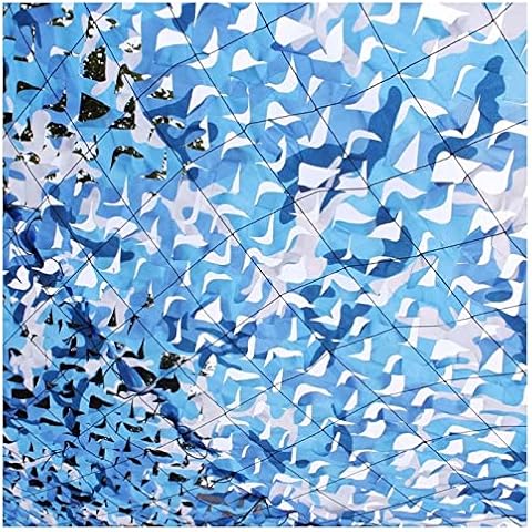Reinforced Camouflage Netting, Shade Net, Blue Camouflage Net for Kids, Military Net, for Camping Hunting Party Decoration, Sunscreen Camo Netting for Pergola Garden Patio,Blue-3x5m(9.8*16.4ft) Cover