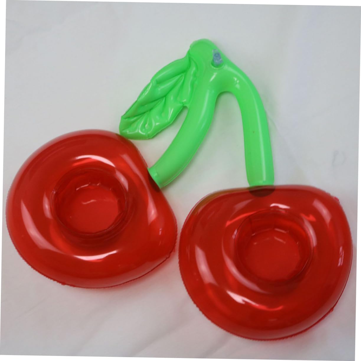 Vaguelly Inflatable Drink Holder Pool 2pcs Cherry Cup Coasters Floating PVC Drink Holder for Outdoor Parties