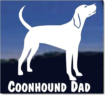 Coonhound Dad | Redbone Coonhound NickerStickers Vinyl Dog Decal Auto Truck Tablet Laptop Sticker