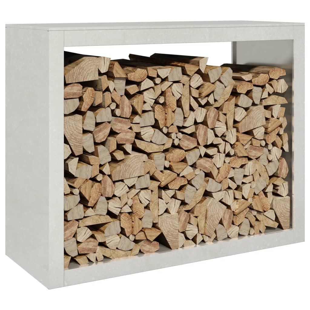 Homgoday Leñero de Acero Inoxidable 100x40x80 cm, Soporte para leña, Almacenamiento de Troncos, Estante para leñas, Soportes para leña