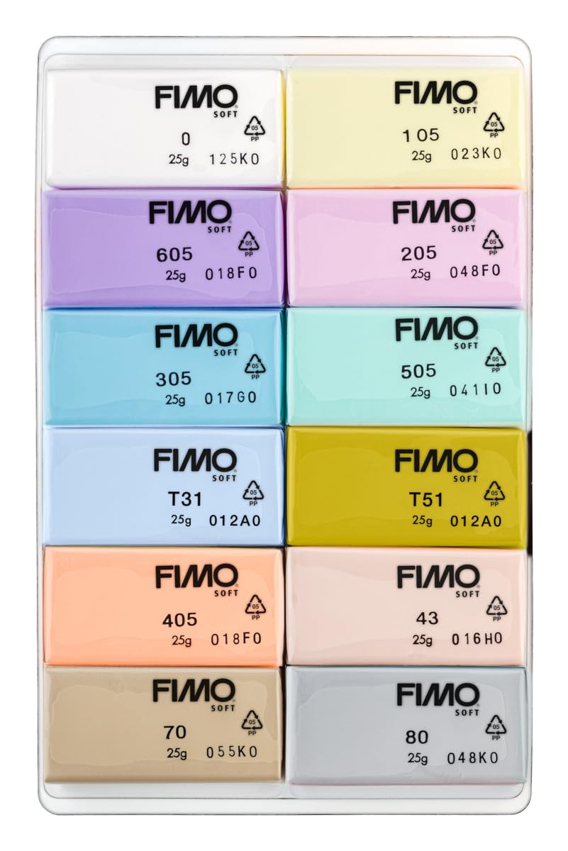 STAEDTLER Modelliermasse Set Basic & Pastel Colours – Weiche ofenhärtende Knetmasse für Einsteiger – 36 Halbblöcke à 25 g in abgestimmten Farben – Vielseitig für Schmuck und Deko