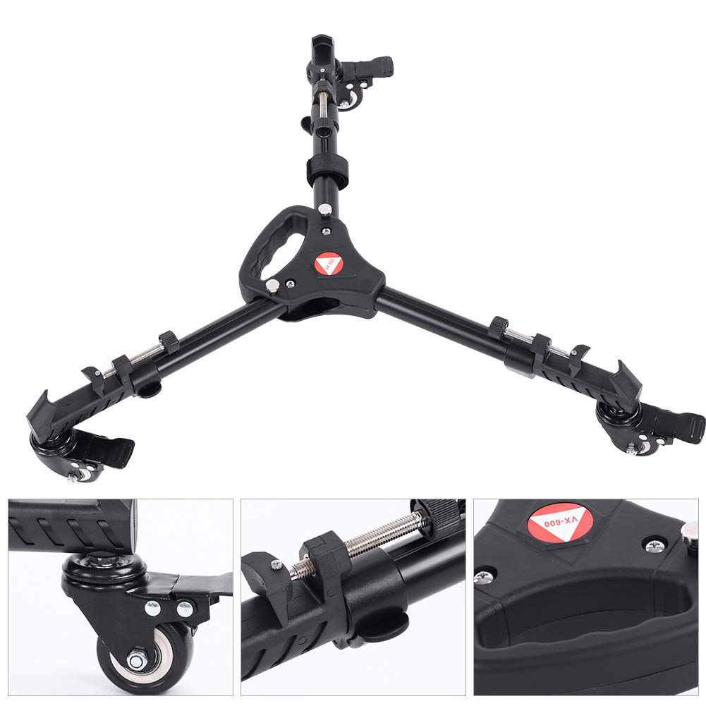VX-600 Heavy Duty Stativ Dolly Verstellbare Beinhalterungen Kompatibel mit DSLR-Kamera Camcorder