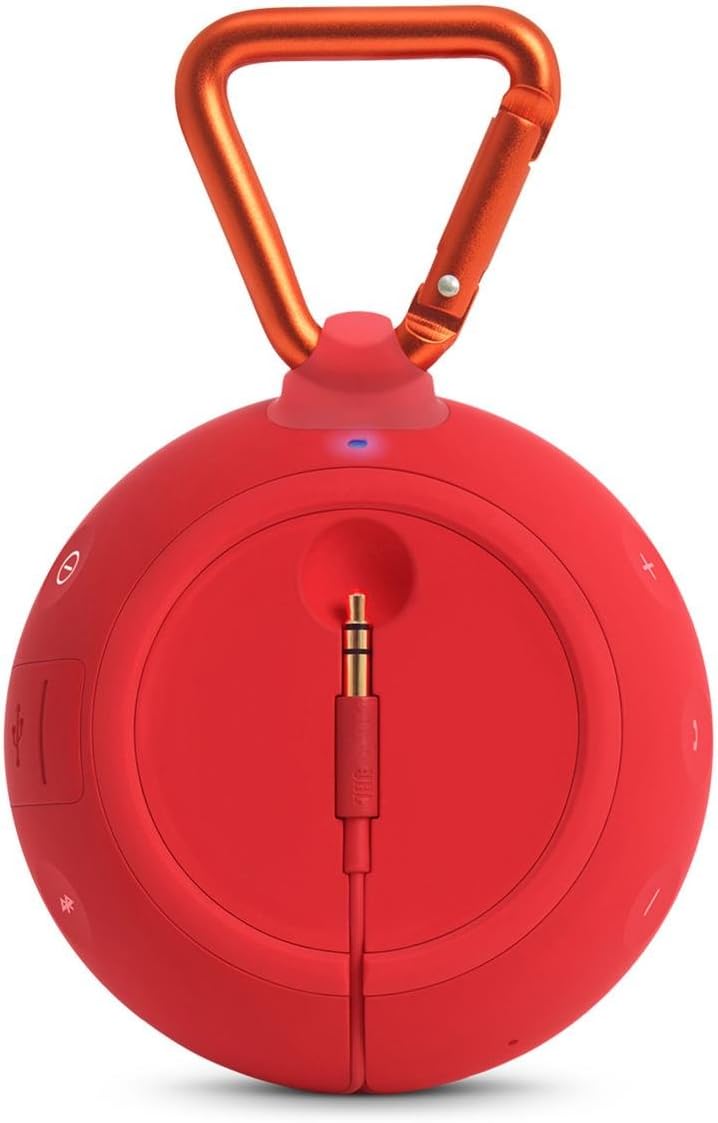 JBL Clip 2 Waterproof Portable Bluetooth Speaker (Red)